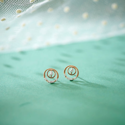 Elegant Diamond Stud Earrings