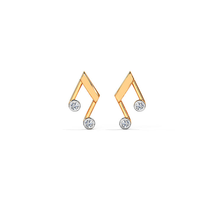 Musical Diamond Stud Earrings