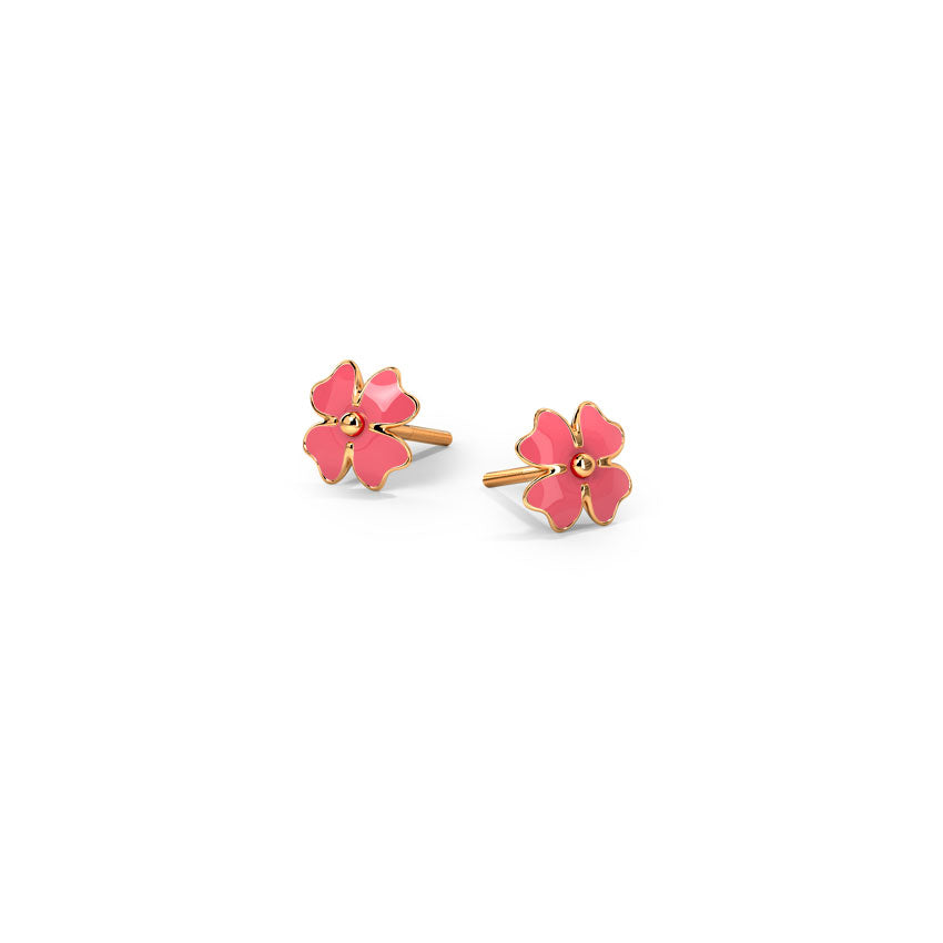 Cress Floret Kids' Gold Earrings