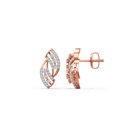Ellie Wave Diamond Stud Earrings