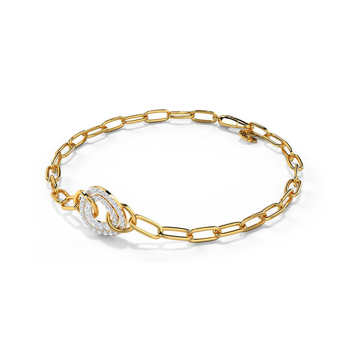 Entwined Links Diamond Bracelet