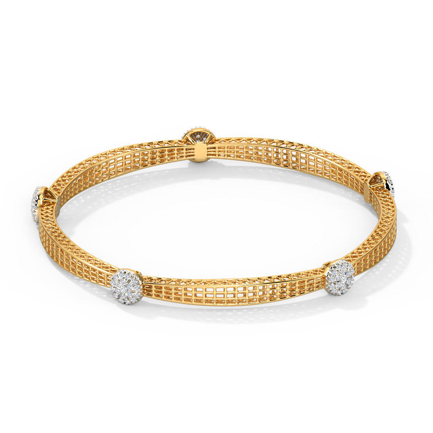 Orb Mesh Diamond Bangle