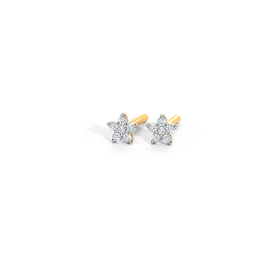 Tiny Bloom Kids' Diamond Earrings