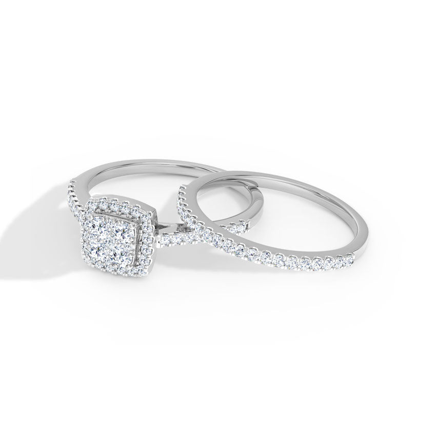 Flickering Diamond Bridal Ring Set
