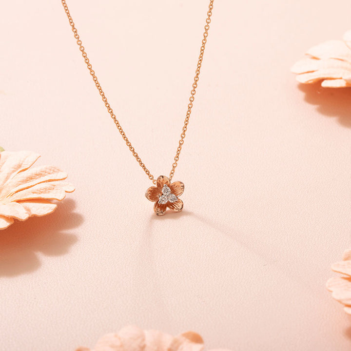 Cherry Bloom Diamond Necklace