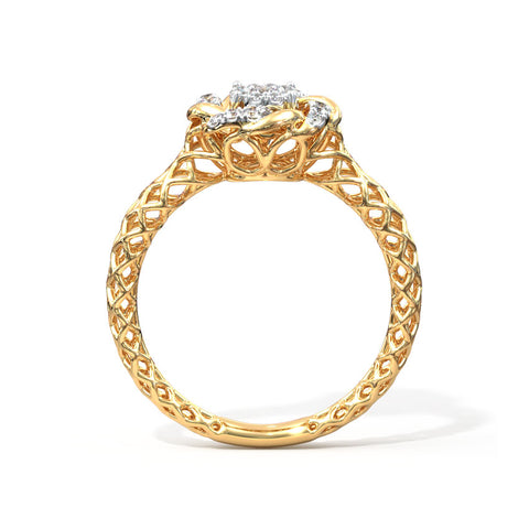 Swivel Mesh Diamond Ring