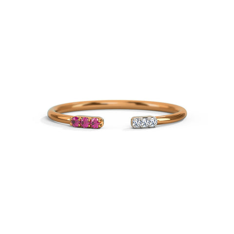 Twin Quad Gemstone Ring