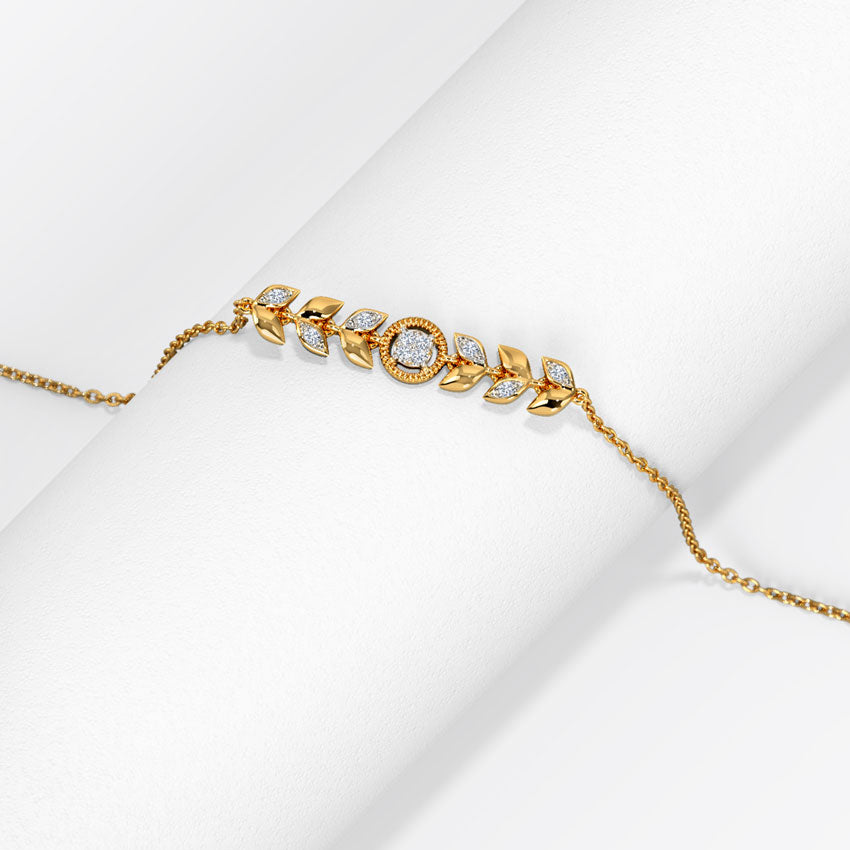 Wondrous Leafy Diamond Bracelet