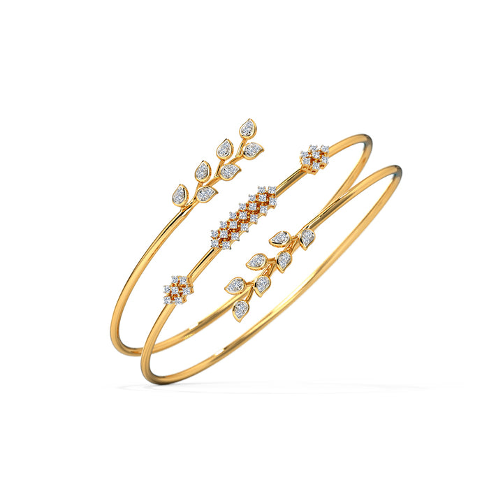 Alisha Floral Spiral Diamond Bracelet