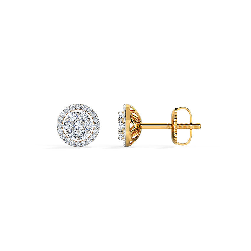 Carol Seven Stone Diamond Stud Earrings