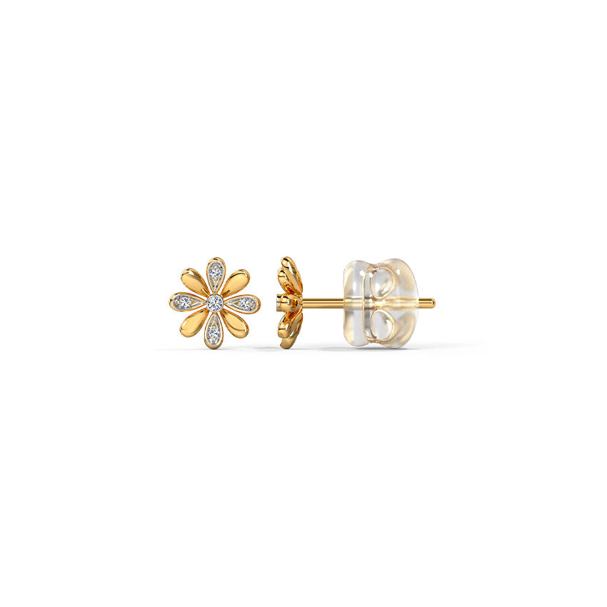 Flickery Floret Diamond Stud Earrings