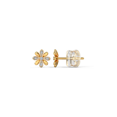 Flickery Floret Diamond Stud Earrings