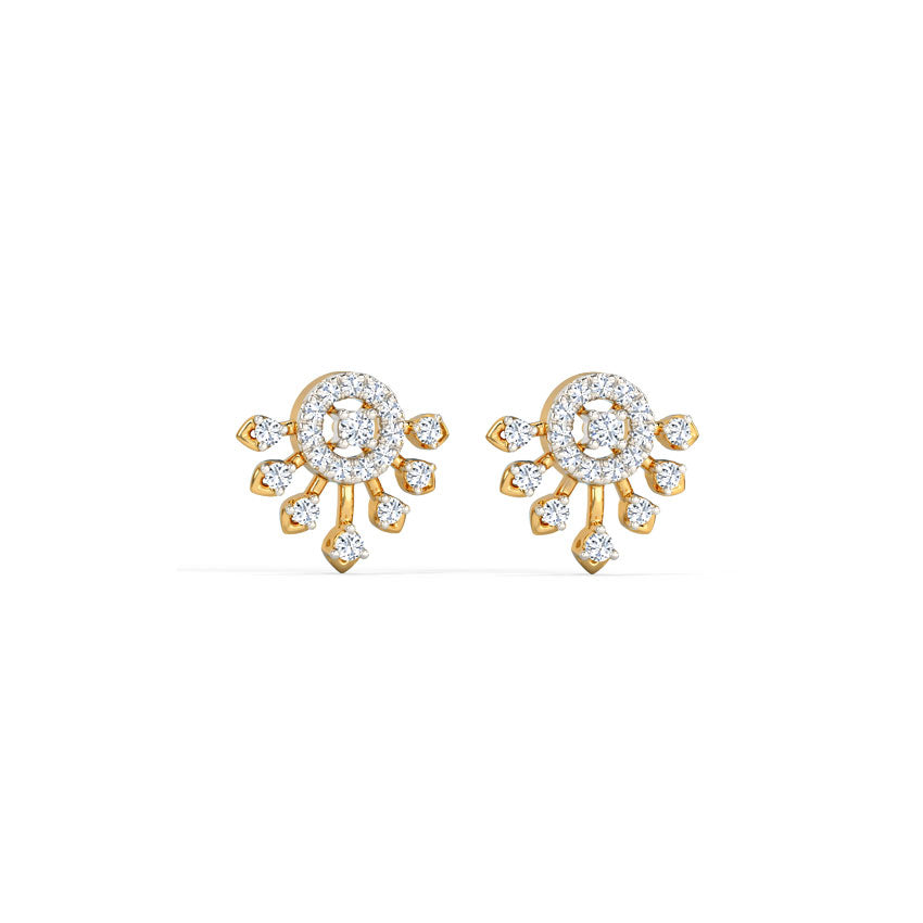 Starburst Diamond Stud Earrings