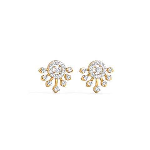 Starburst Diamond Stud Earrings