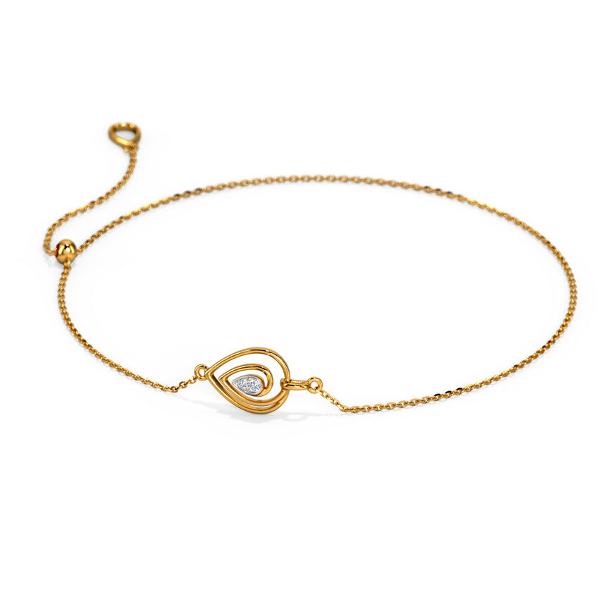 Pretty Leaf Adjustable Diamond Bracelet