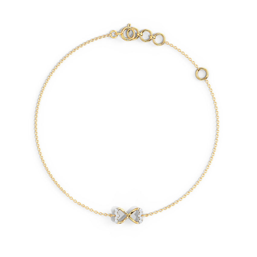 Twain Heart Diamond Bracelet