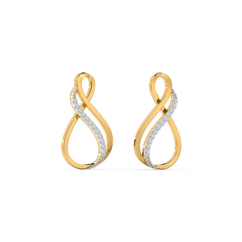 Twin Infinity Diamond Drop Earrings