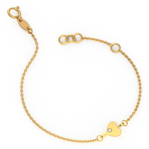 Classic Heart Gemstone Bracelet