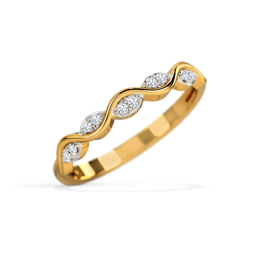 Isabella Wavy Diamond Band