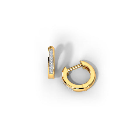 Stellar Dainty Diamond Hoop Earrings