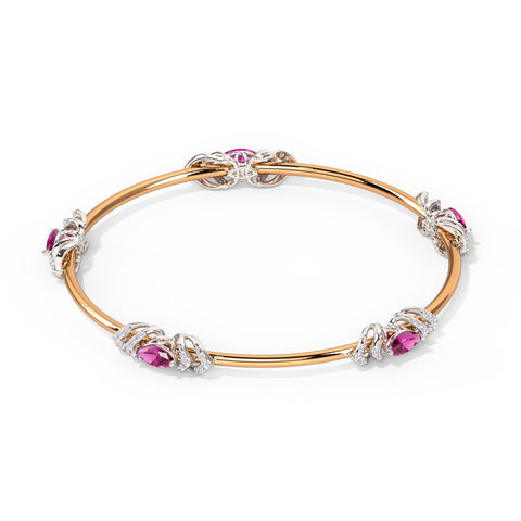 Charming Blush Gemstone Bangle