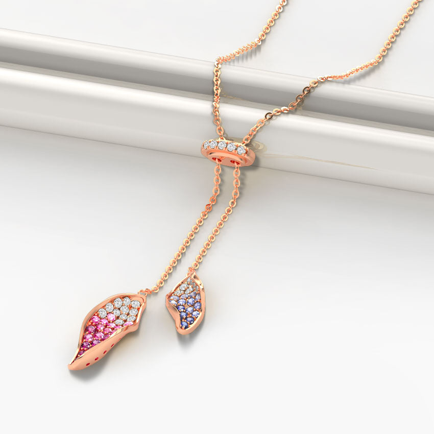 Dual Sway Gemstone Necklace