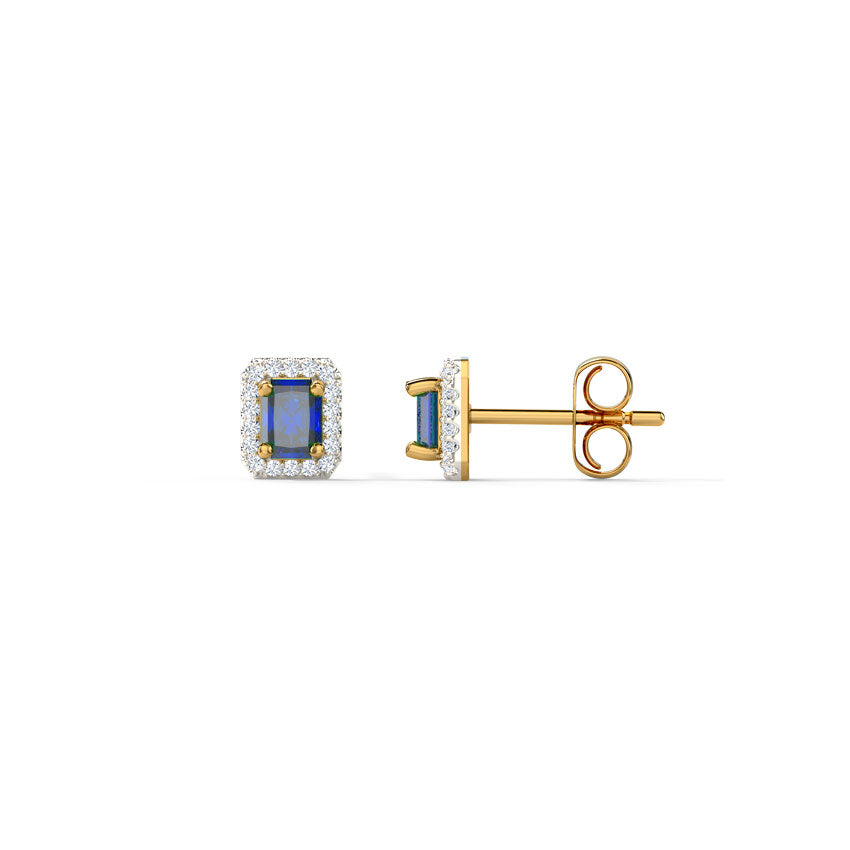 Gleaming Quad Gemstone Stud Earrings