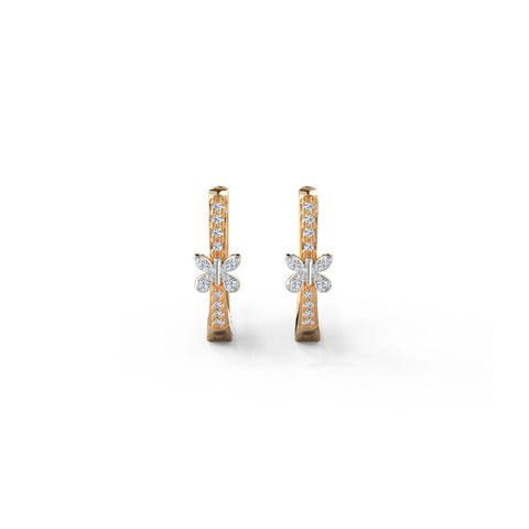 Flutter Essence Diamond Hoop Earrings