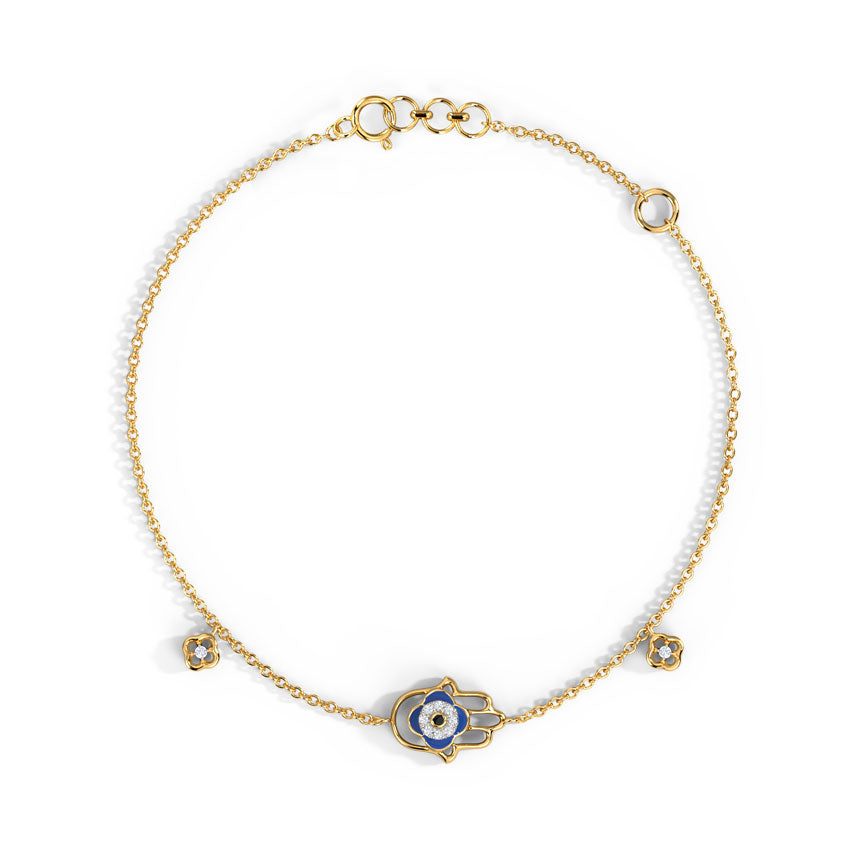 Grace Evil Eye Hamsa Diamond Bracelet