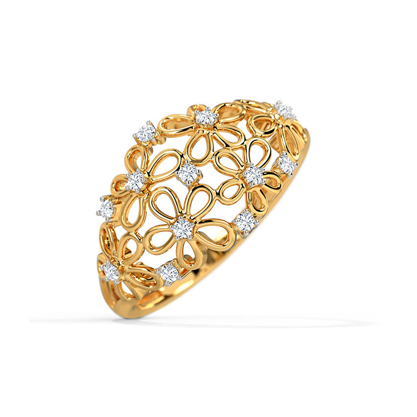Millie Floral Diamond Band