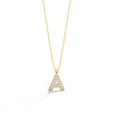 Dazzle Alphabet A Diamond Necklace