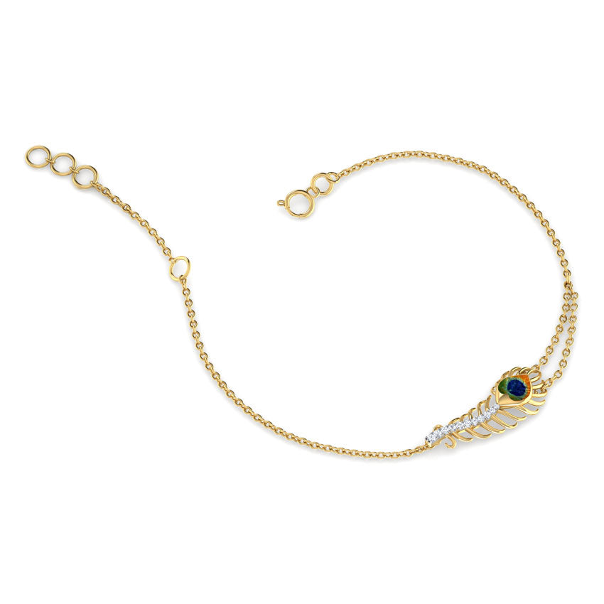 Peacock Feather Diamond Bracelet