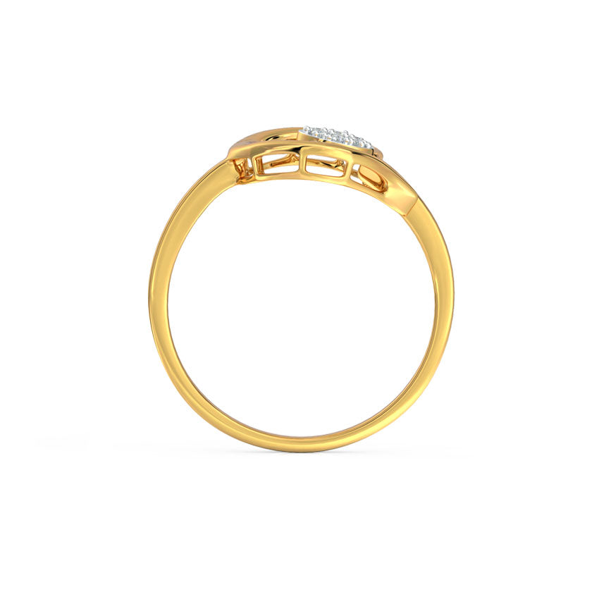 Scroll Cluster Diamond Ring