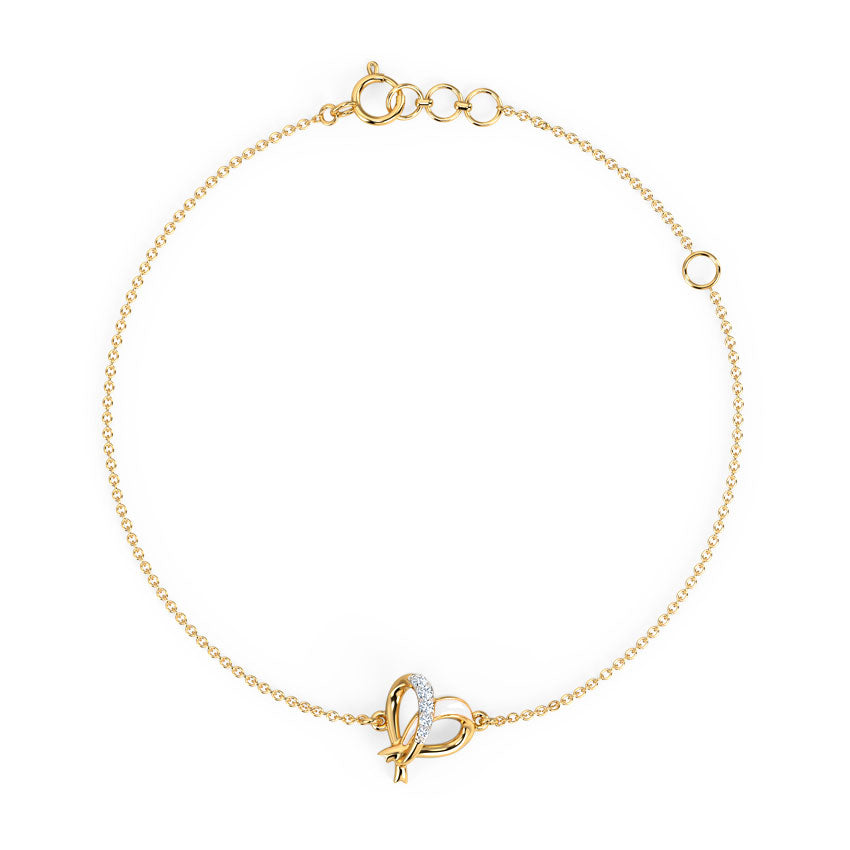 Ivory Heart Diamond Bracelet