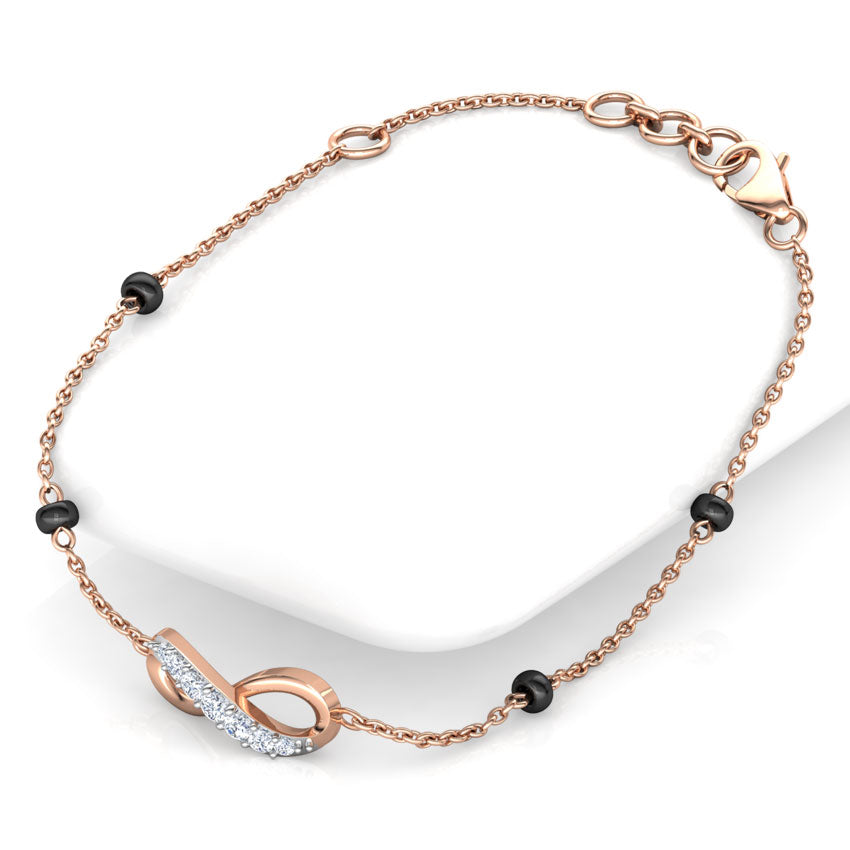 Akira Infinity Diamond Mangalsutra Bracelet