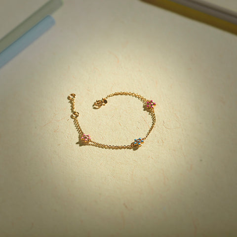 Blossom Cluster Kids' Gold Bracelet