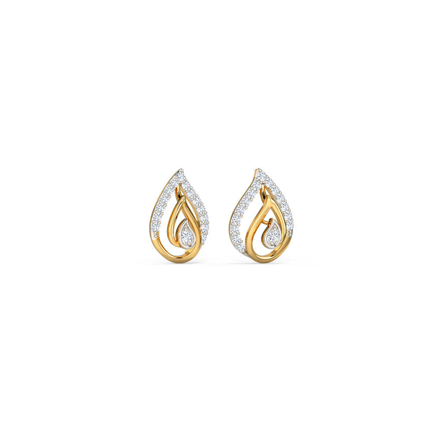 Trickel Diamond Stud Earrings