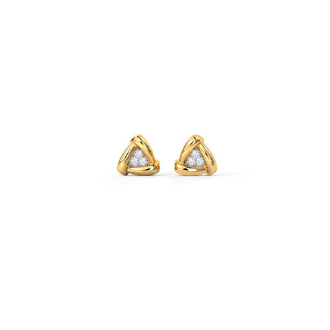 Dazzling Triangle Diamond Stud Earrings