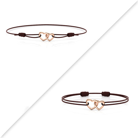 Entwined Heart Gold Bracelet