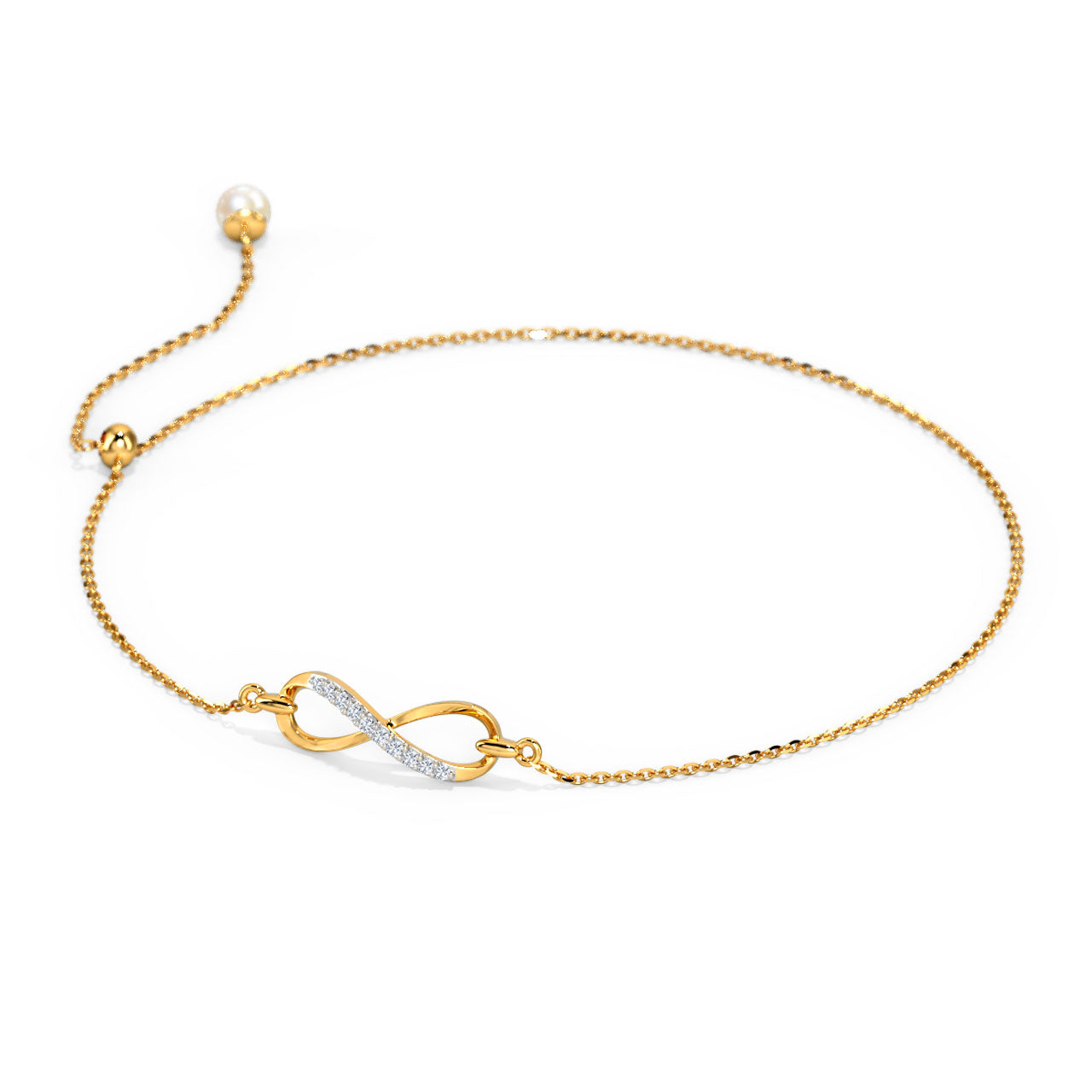 Infinity Adjustable Pearl Bracelet