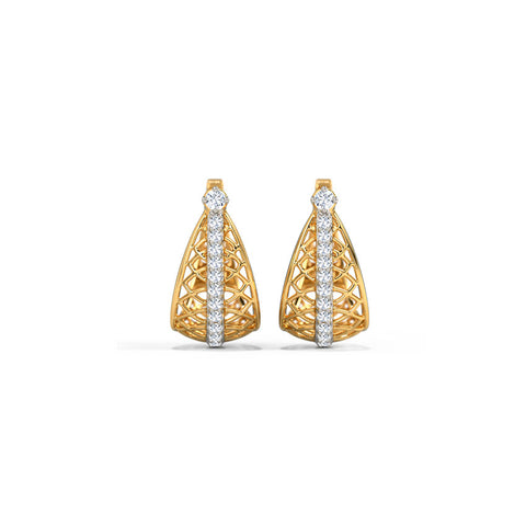 Adele Mesh Diamond Hoop Earrings