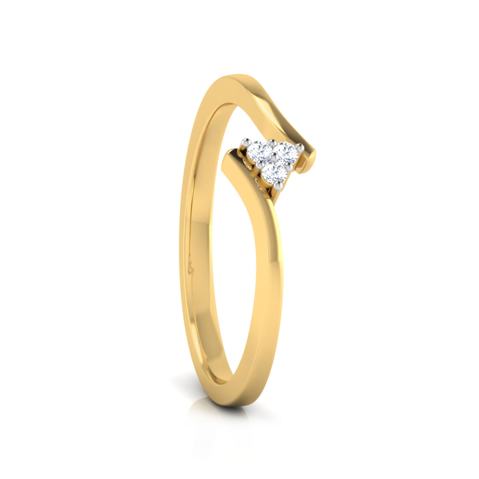Triad Crossover Diamond Ring