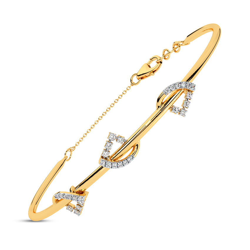 Abstract Knots Diamond Bracelet