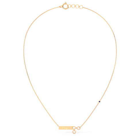 Infinity Personalised Gemstone Necklace