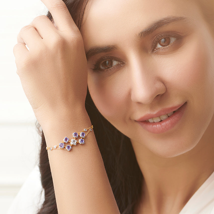 Majestic Bloom Gemstone Bracelet