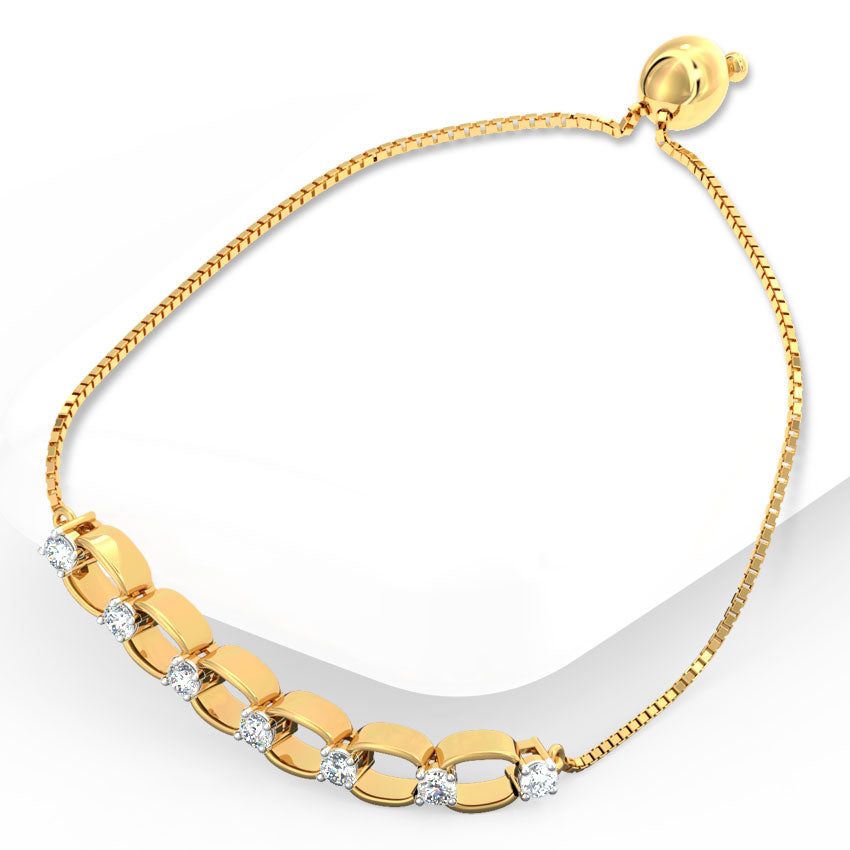 Link Adjustable Diamond Bracelet
