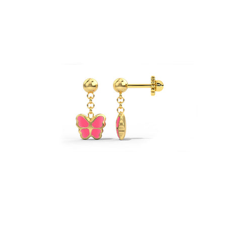 Butterfly Flutter Kids Gold Stud Earrings