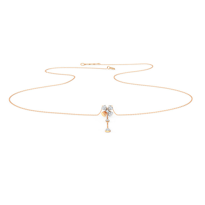 Floral Lariat Diamond Necklace