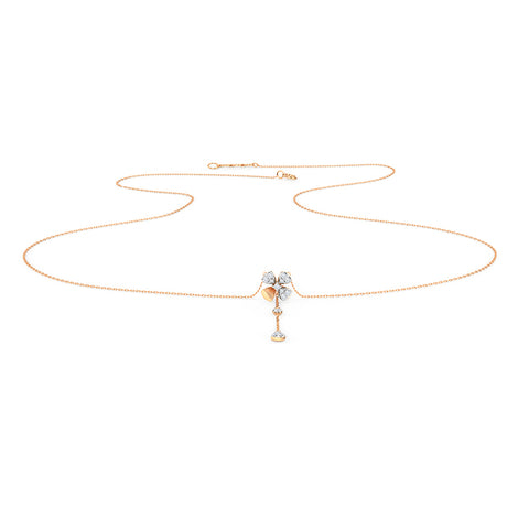 Floral Lariat Diamond Necklace