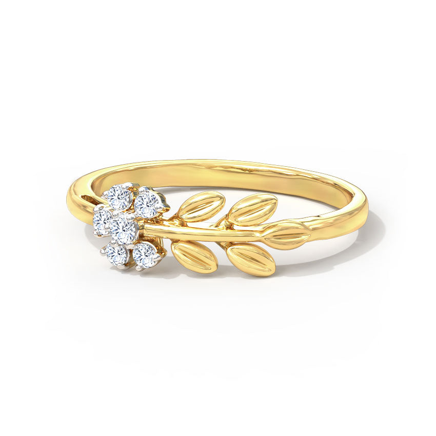 Petite Fern Diamond Ring